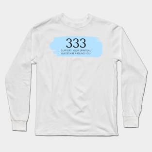 333 Angel Number blue Long Sleeve T-Shirt